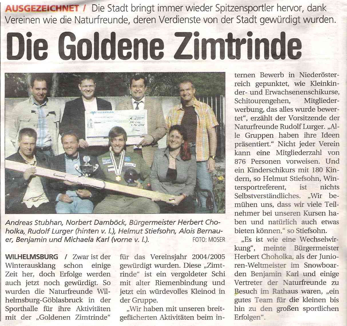Goldene Zimtrinde_NÖN 2005
