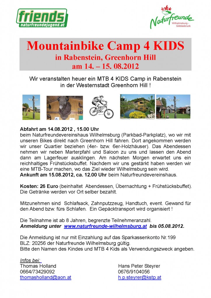 MTB 4 KIDS 2012 Camp
